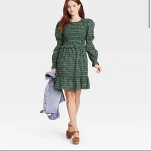 Universal Thread Green Plaid Dress